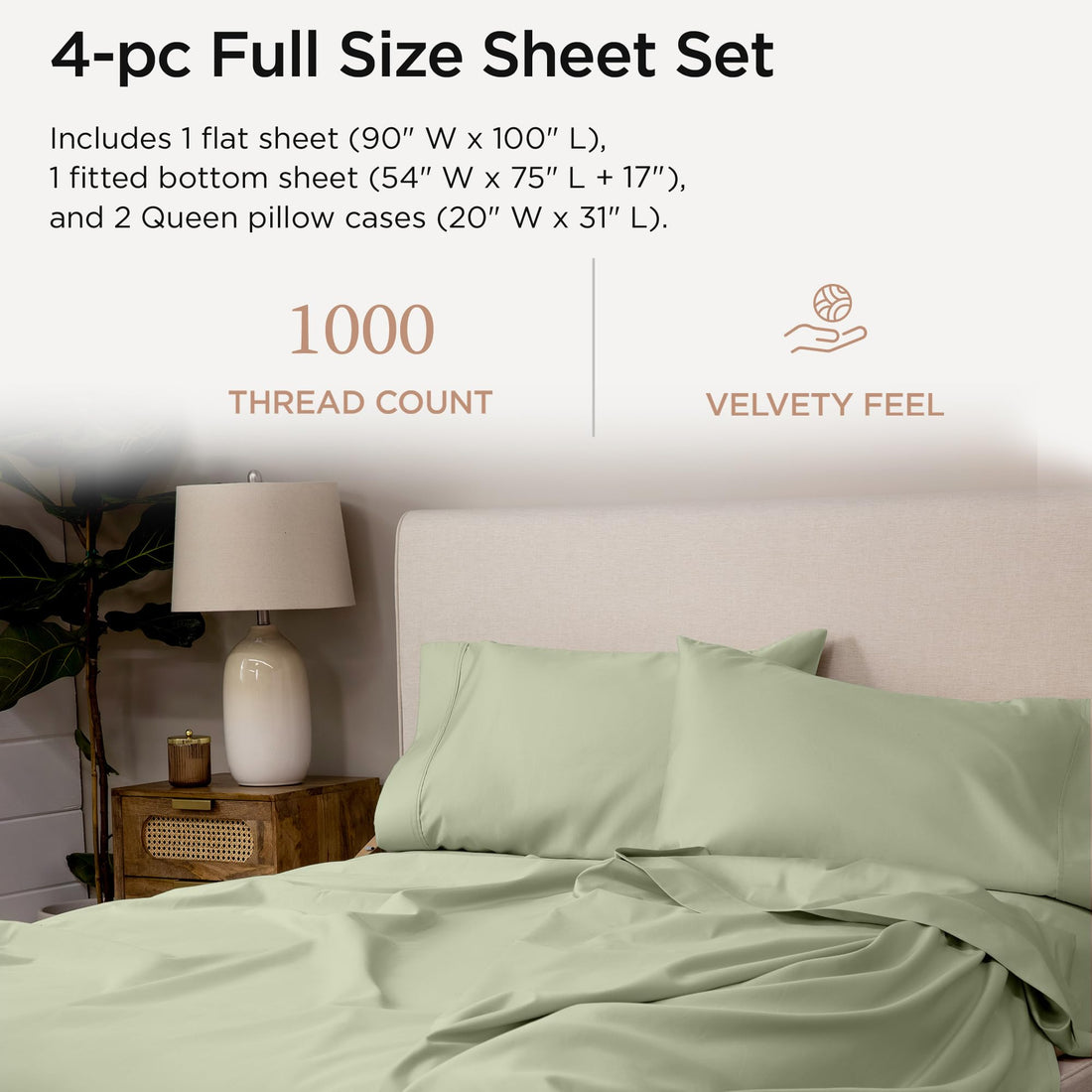 Threadmill Supima Cotton Sheet Set – King, White