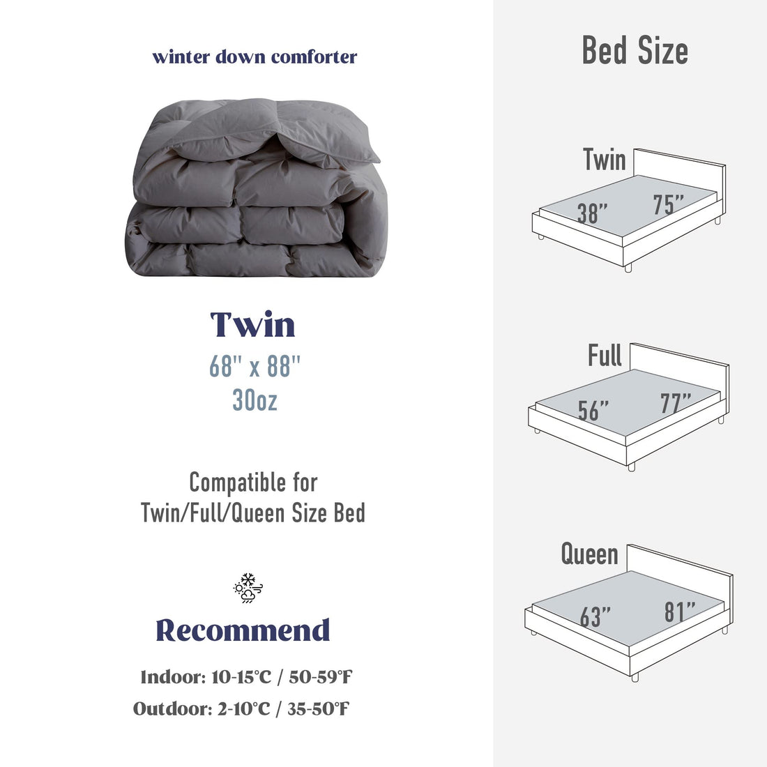 Puredown® Goose Down Comforter – King Size