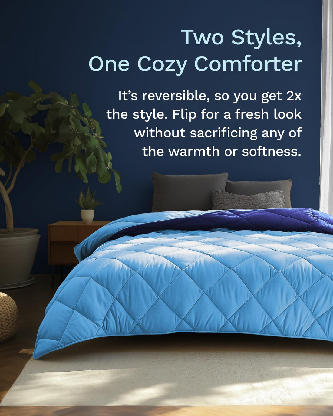 ViscoSoft Microfiber Comforter – Full Gray