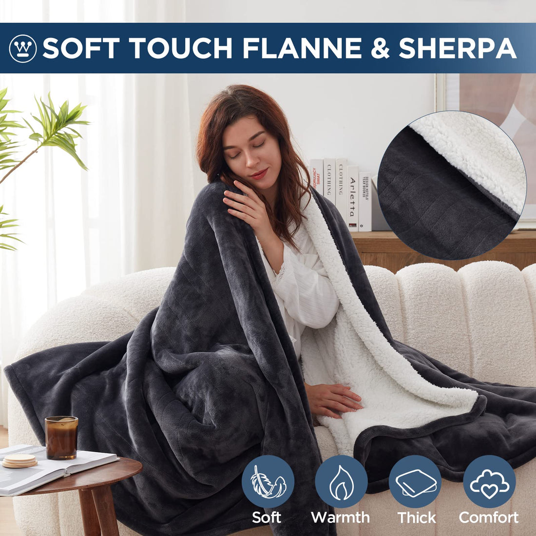 Westinghouse King Electric Blanket – Charcoal