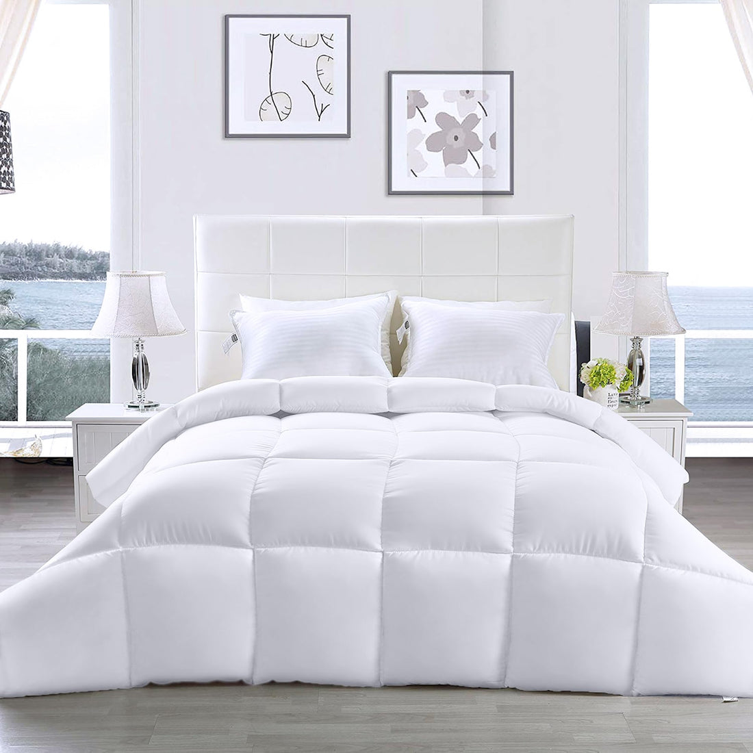 Utopia Queen Comforter – White Down Alternative