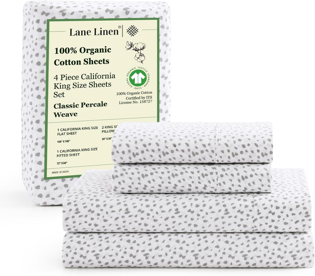 LANE LINEN Queen Organic Sheet Set – White
