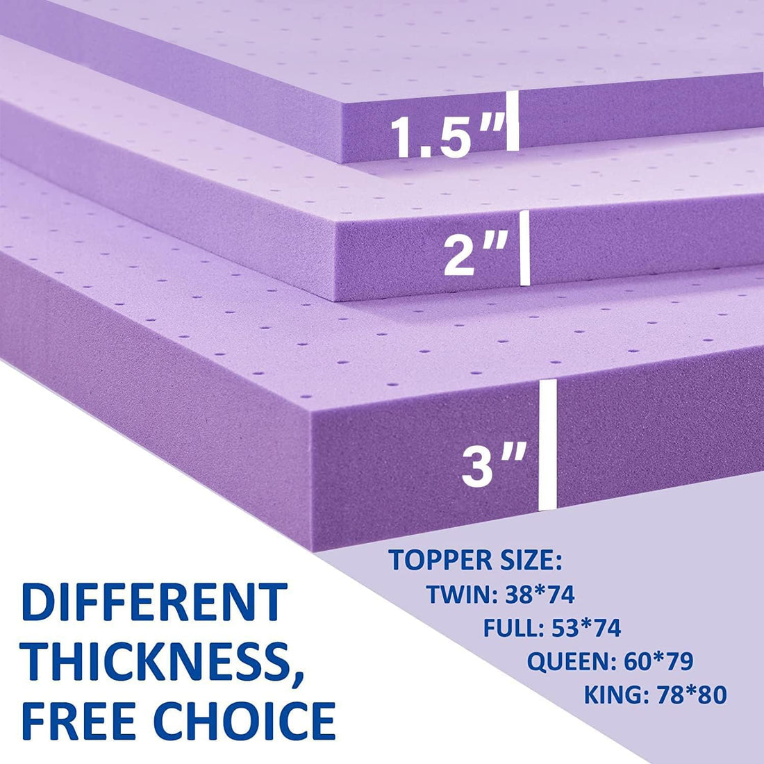 SINWEEK 2" Gel Memory Foam Topper – Twin