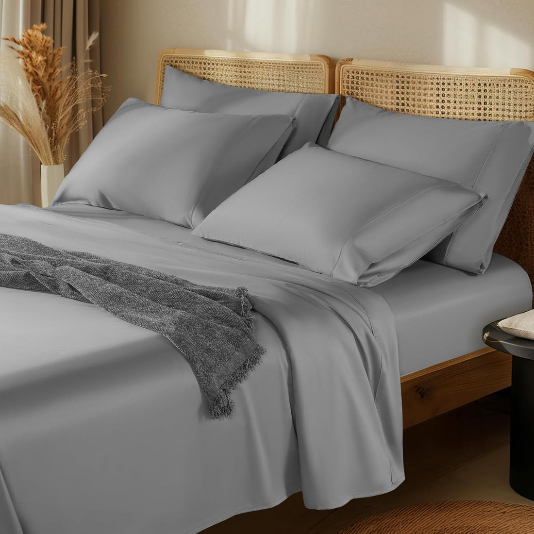 LBRO2M Egyptian Cotton Sheet Set – Queen, White