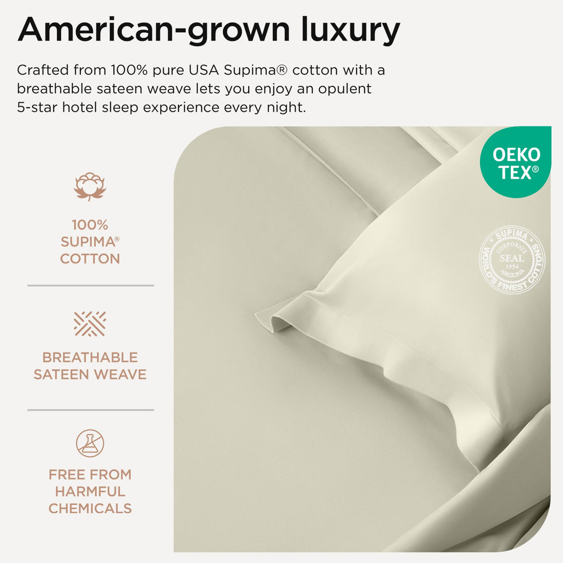 Threadmill Supima Cotton Sheet Set – Queen, White
