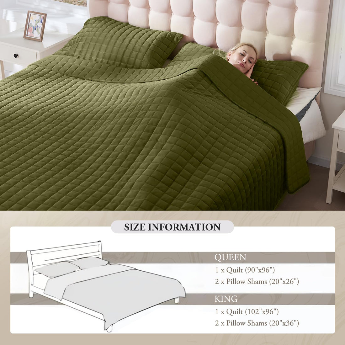 Velvet King Quilt Set – Cream