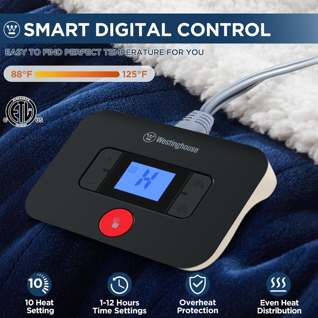 Westinghouse King Electric Blanket – Charcoal