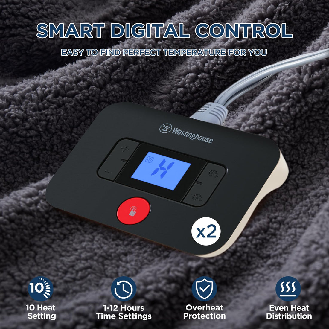 Westinghouse King Electric Blanket – Dark Grey