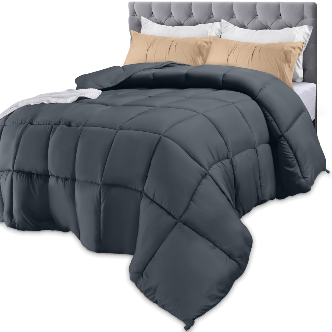Utopia Queen Comforter – White Down Alternative