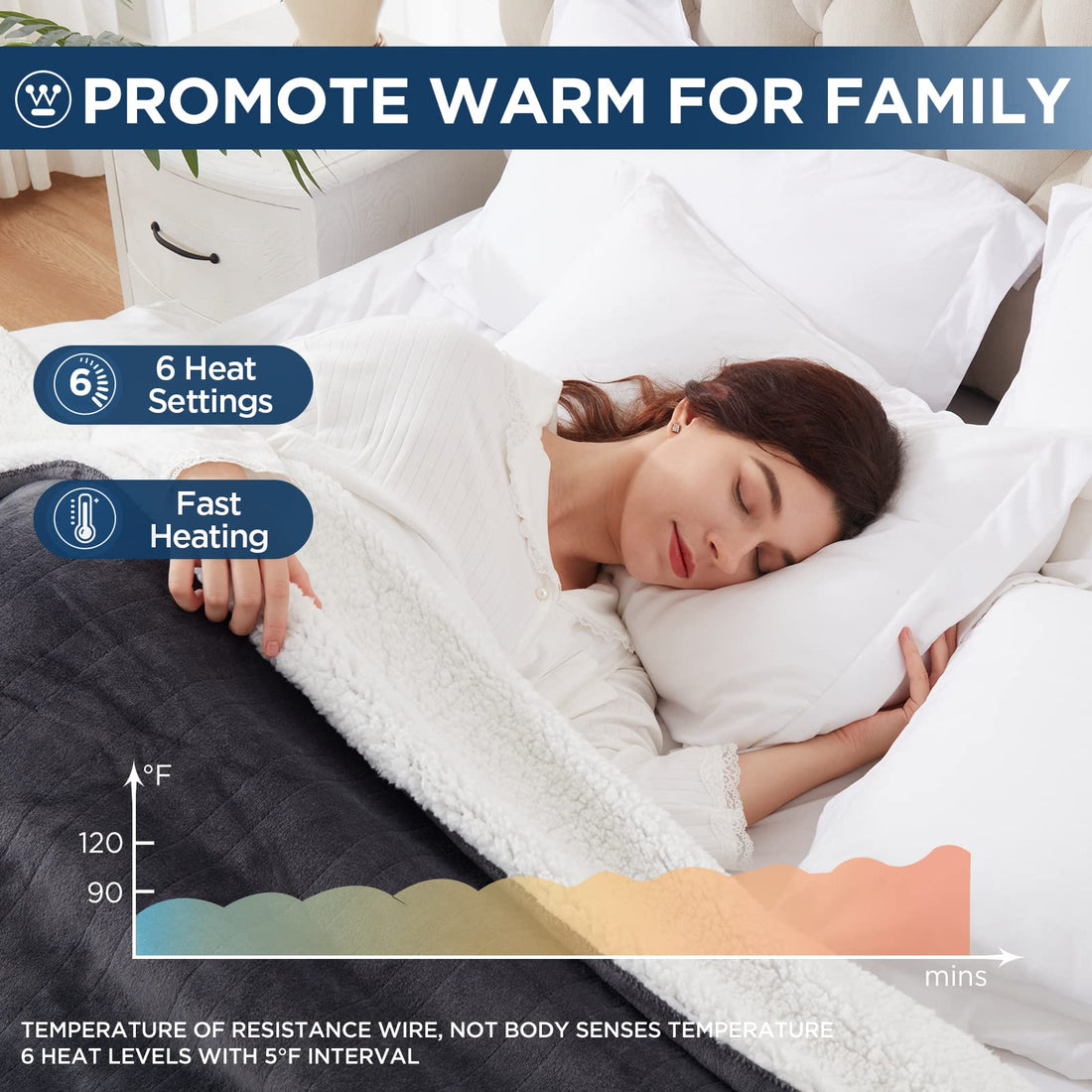 Westinghouse King Electric Blanket – Charcoal