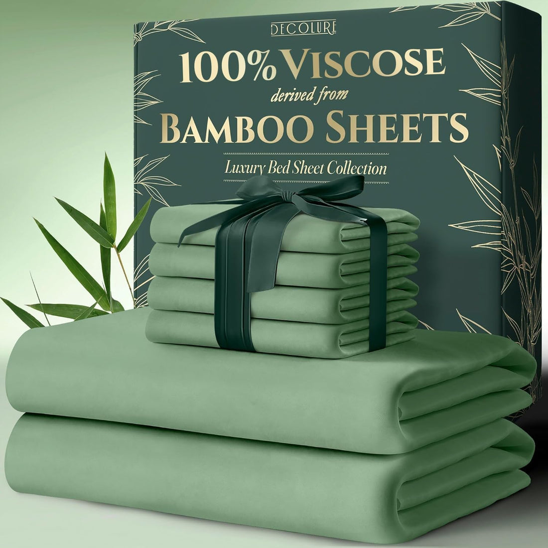 DECOLURE Bamboo Sheet Set – King, Cooling Taupe