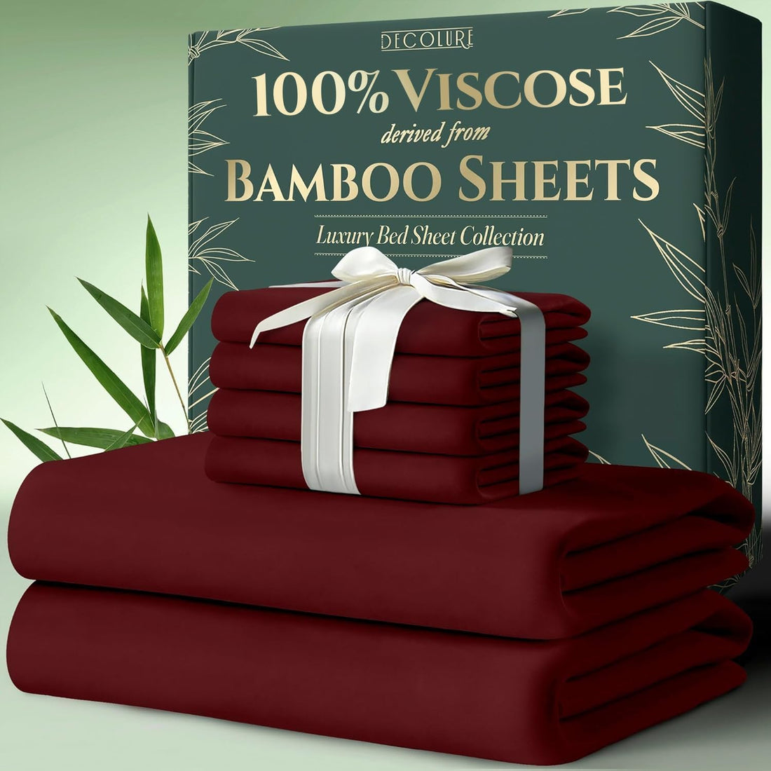 DECOLURE Bamboo Sheet Set – King, Cooling Taupe