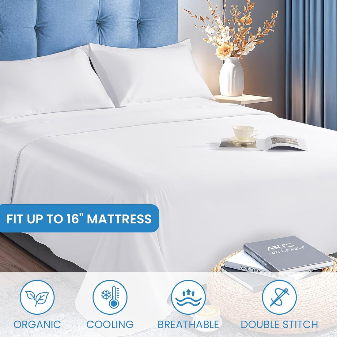 LBRO2M Tencel Cooling Sheet Set – King, Gray