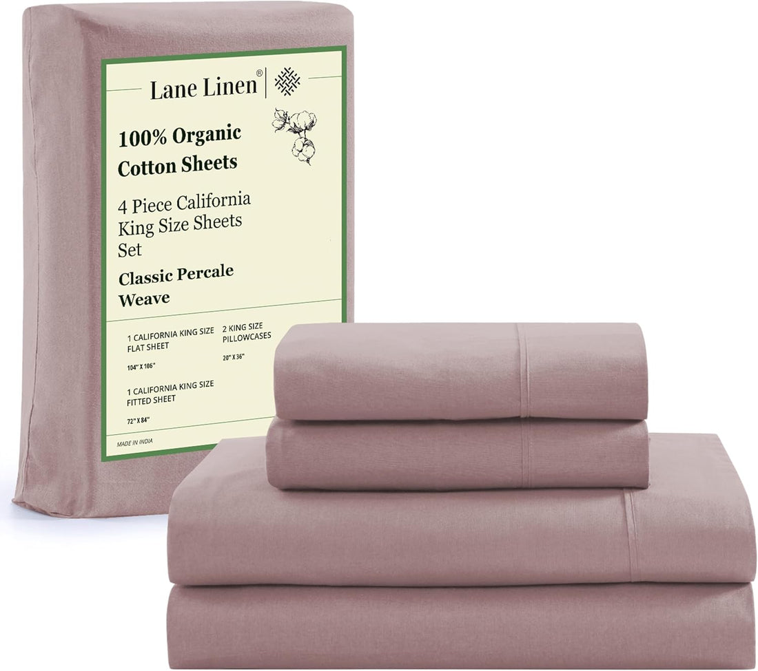 LANE LINEN Queen Organic Sheet Set – White