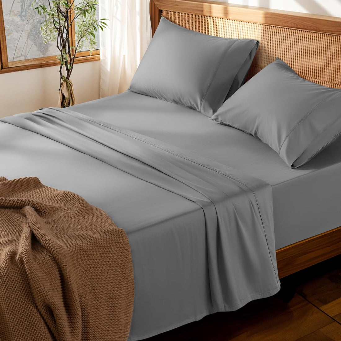 LBRO2M Egyptian Cotton Sheet Set – Queen, White