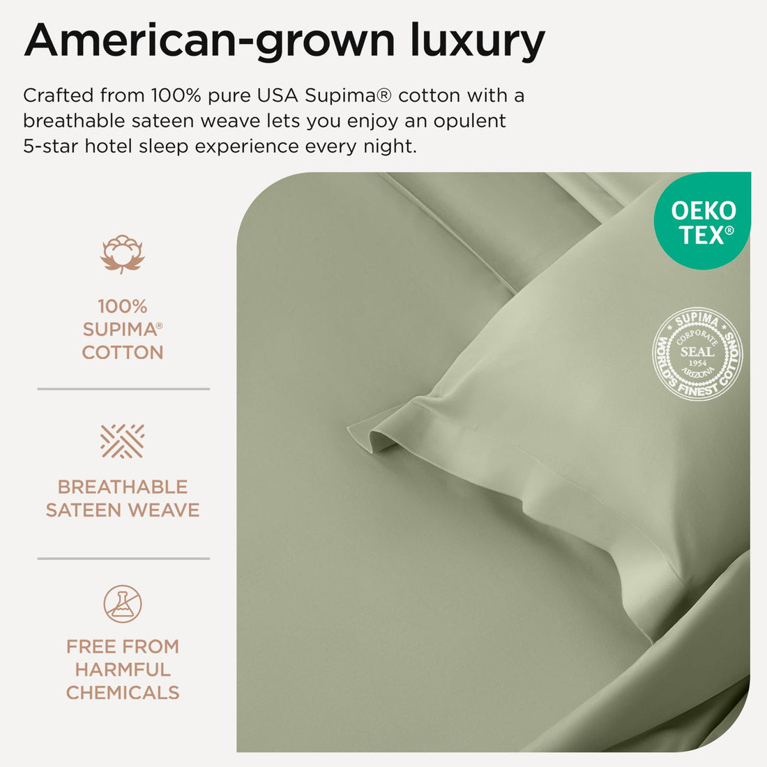 Threadmill Supima Cotton Sheet Set – King, White