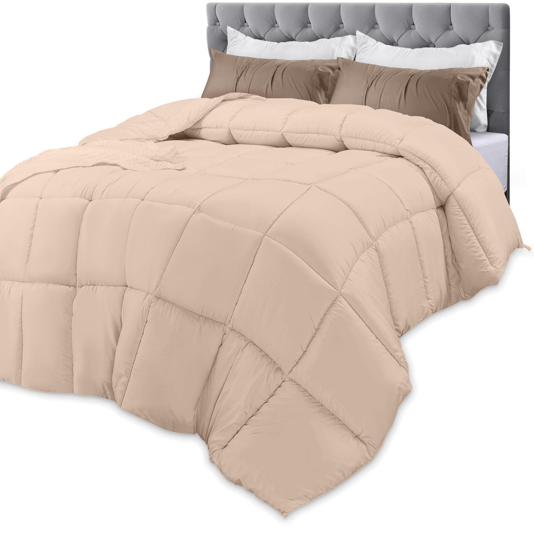 Utopia Queen Comforter – White Down Alternative