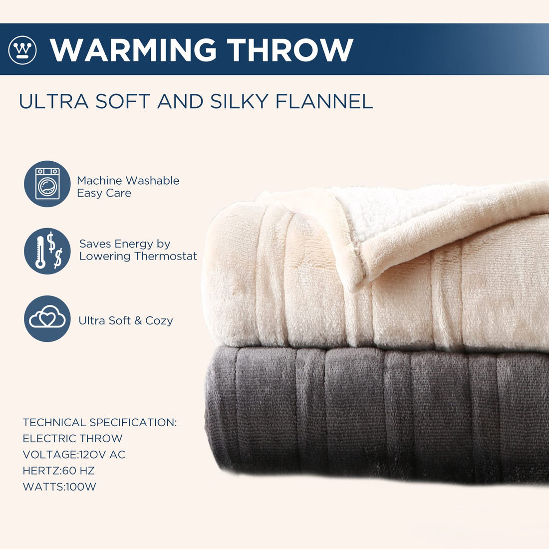 Westinghouse King Electric Blanket – Charcoal