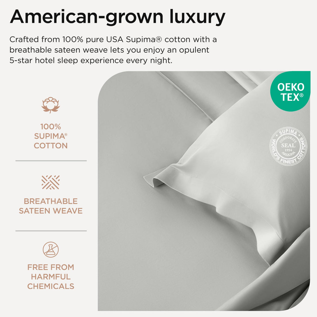 Threadmill Supima Cotton Sheet Set – Queen, White