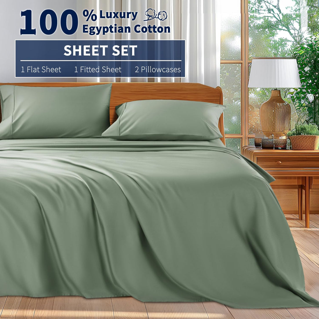 Shilucheng Egyptian Cotton Sheets – Queen