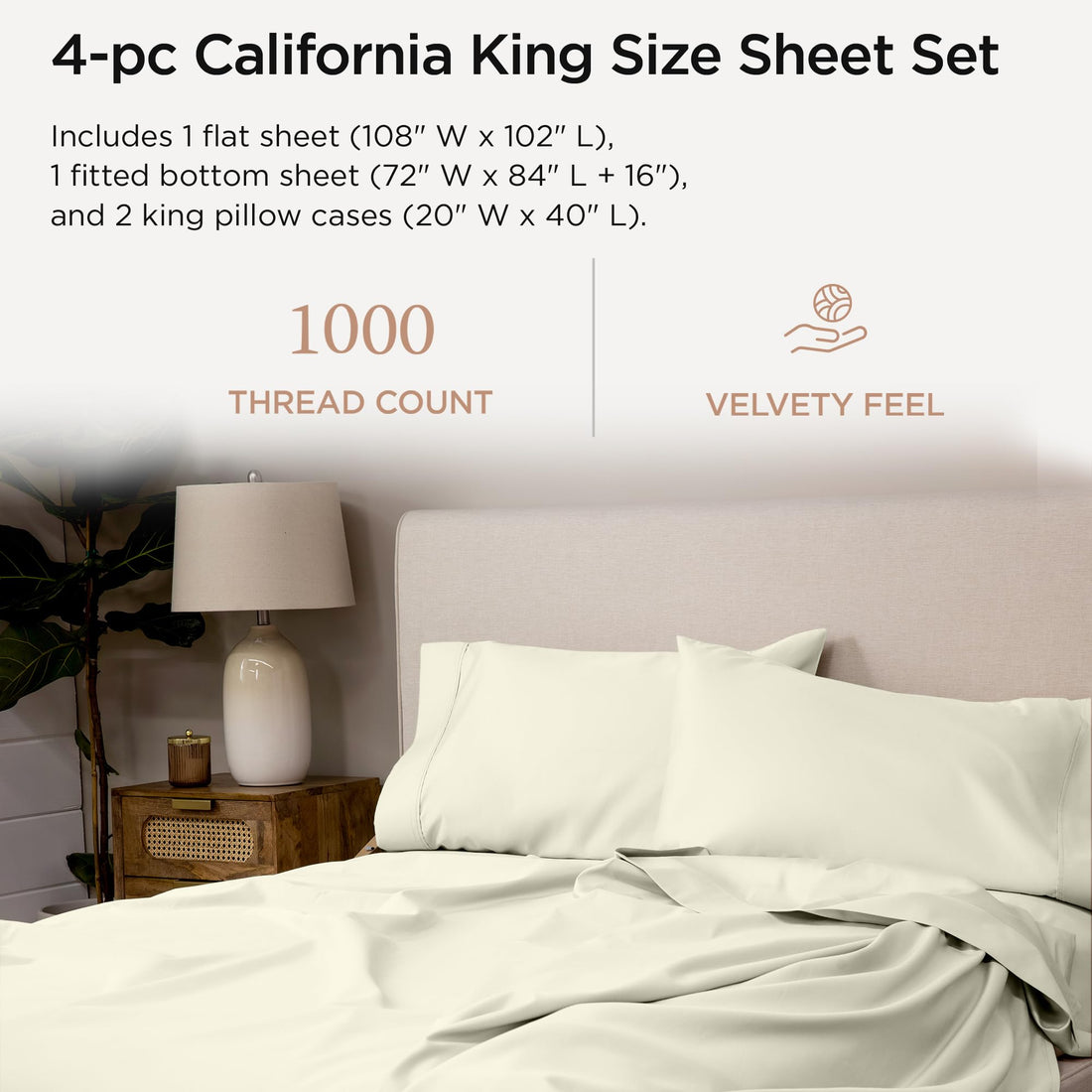 Threadmill Supima Cotton Sheet Set – King, White