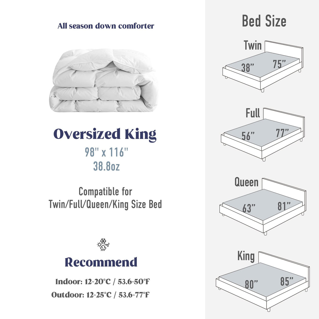Puredown® Goose Down Comforter – King Size