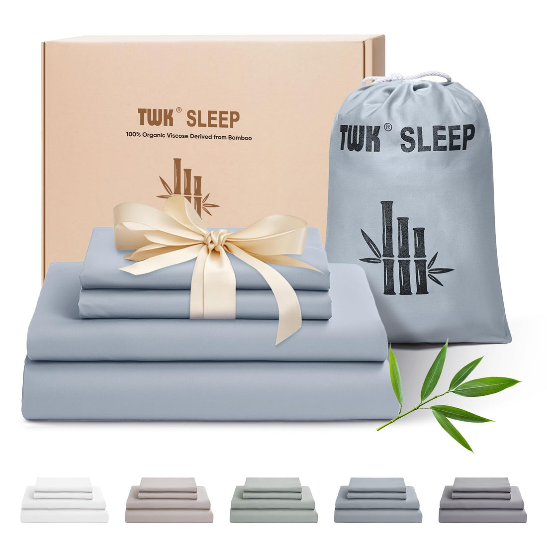 Luxury Bamboo Sheet Set – Cal King, Gray