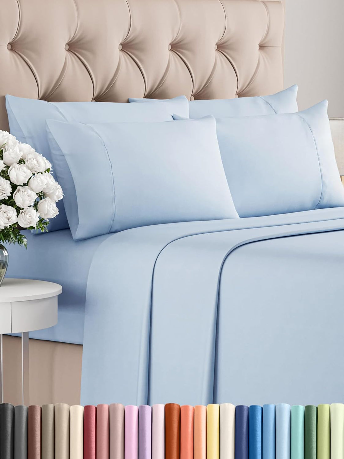 Queen 6PC Ultra Soft Sheet Set – White