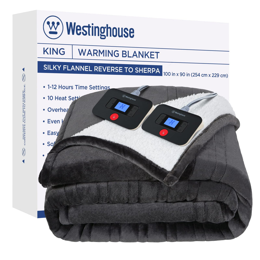 Westinghouse King Electric Blanket – Charcoal