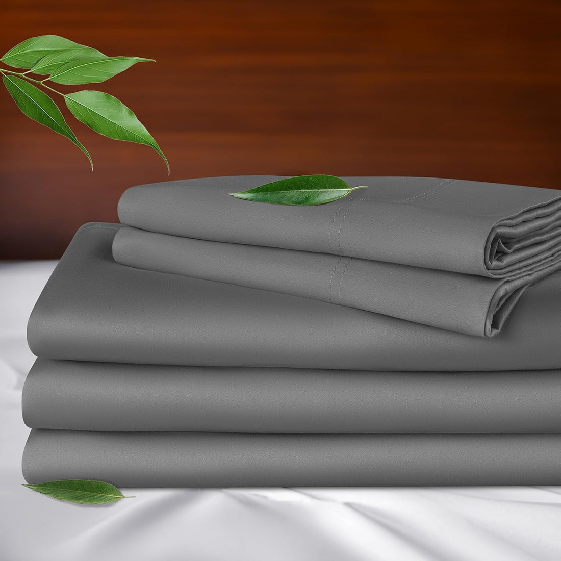LBRO2M Tencel Cooling Sheet Set – King, Gray