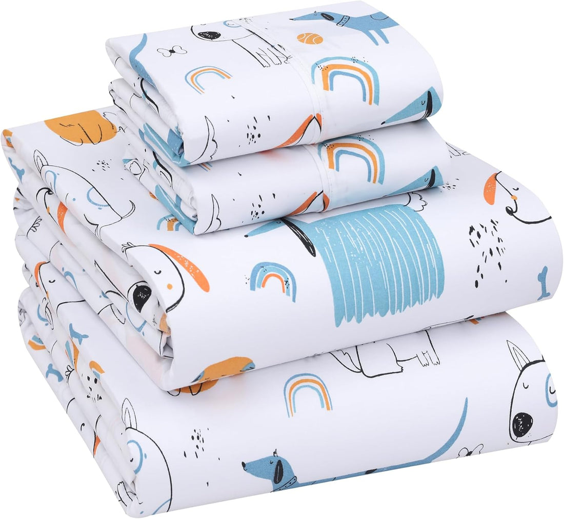 RUVANTI Split King Cotton Sheet Set – Floral, 5PC