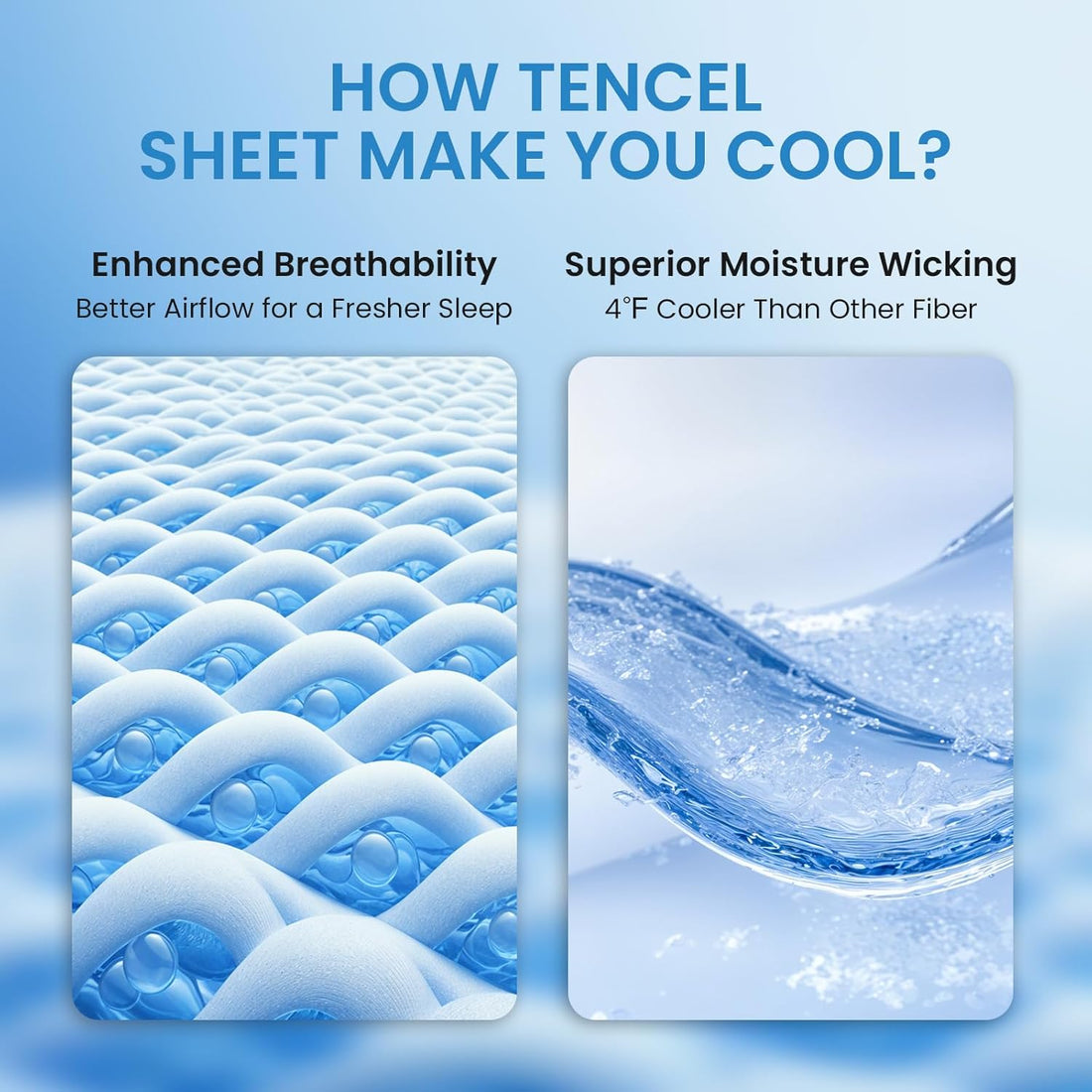 LBRO2M Tencel Cooling Sheet Set – King, Gray