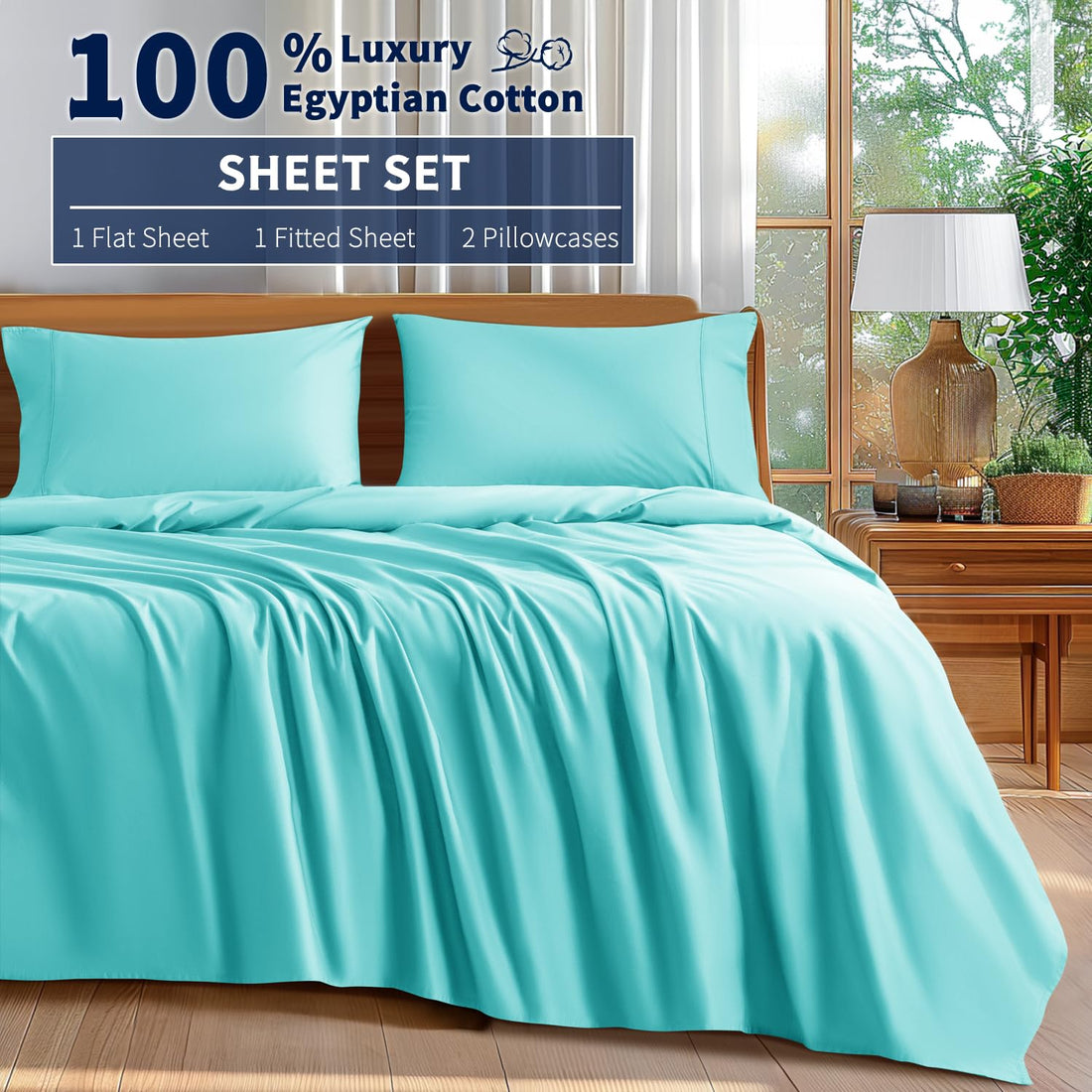 Shilucheng Egyptian Cotton Sheets – Queen