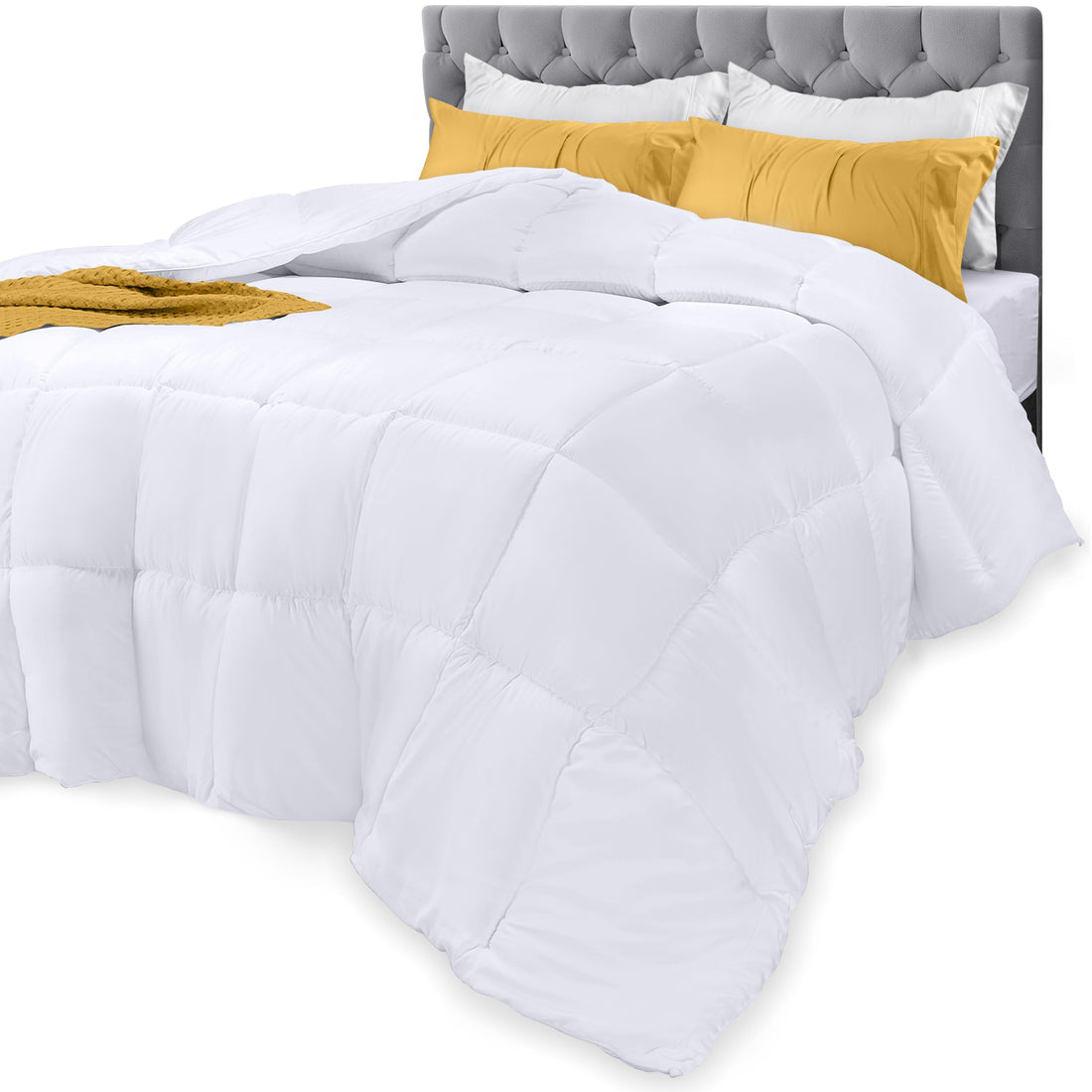 Utopia Queen Comforter – White Down Alternative