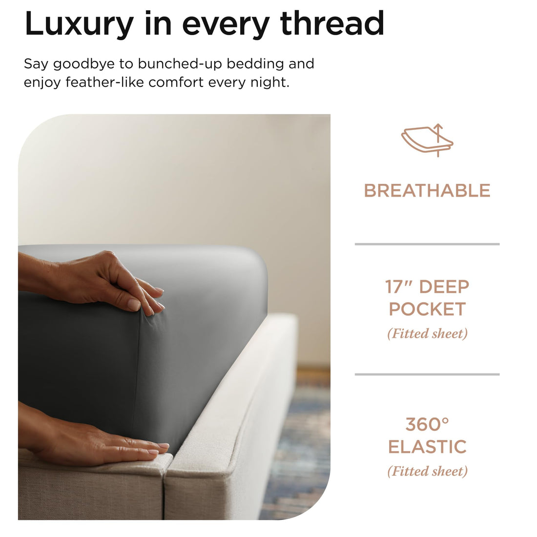 Threadmill Supima Cotton Sheet Set – Queen, White