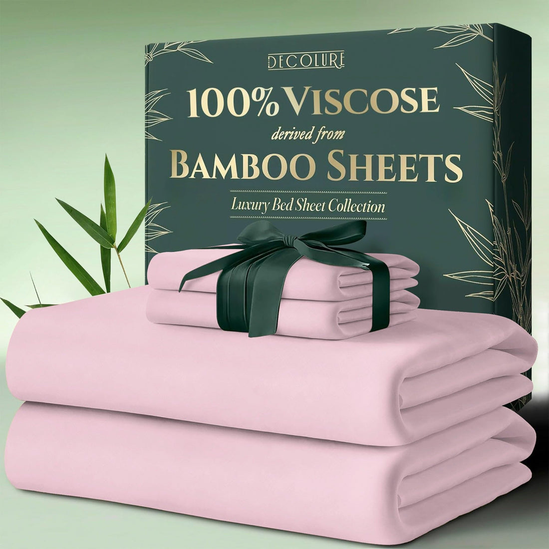DECOLURE Bamboo Sheet Set – King, Cooling Taupe