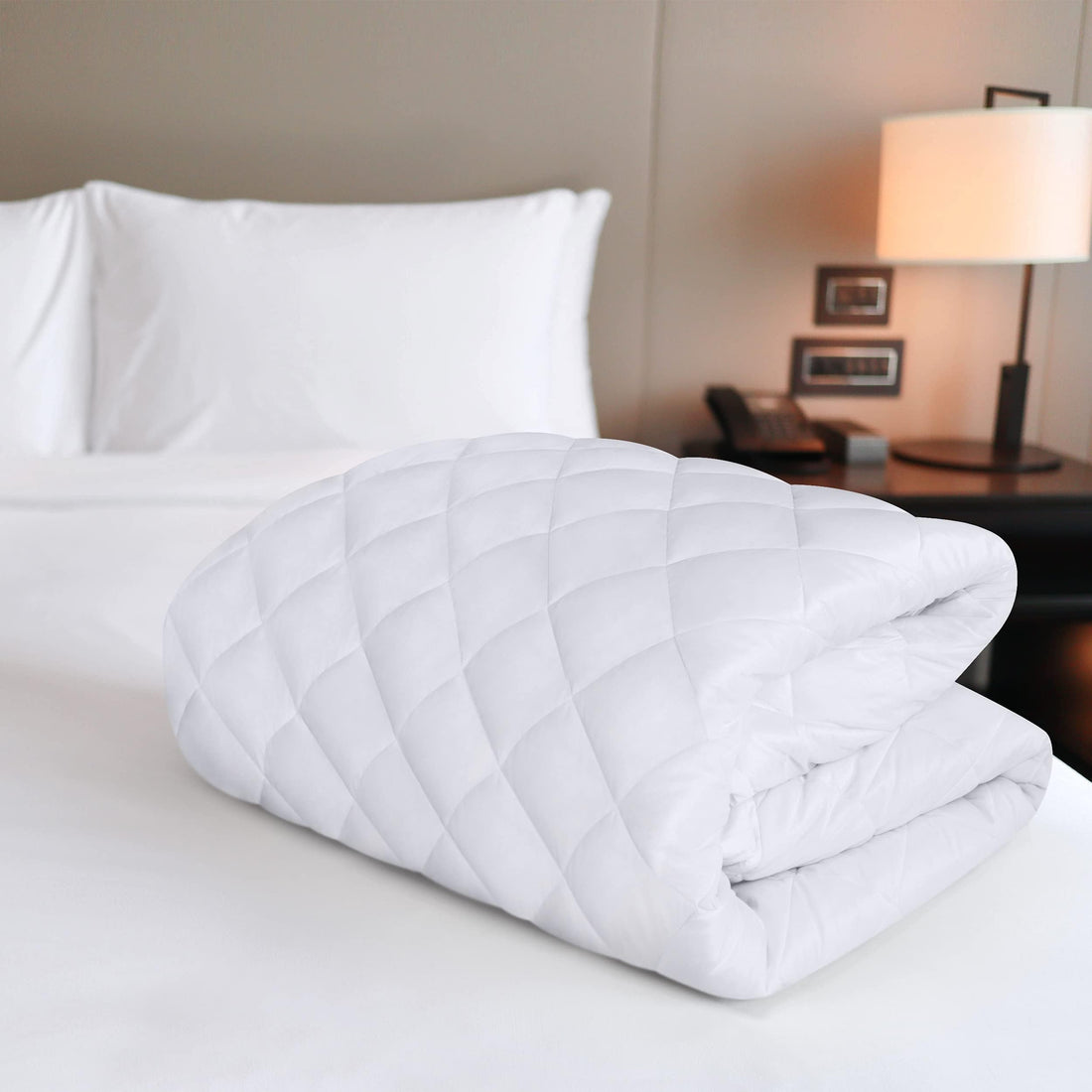 Utopia Quilted Mattress Pad – Queen, White