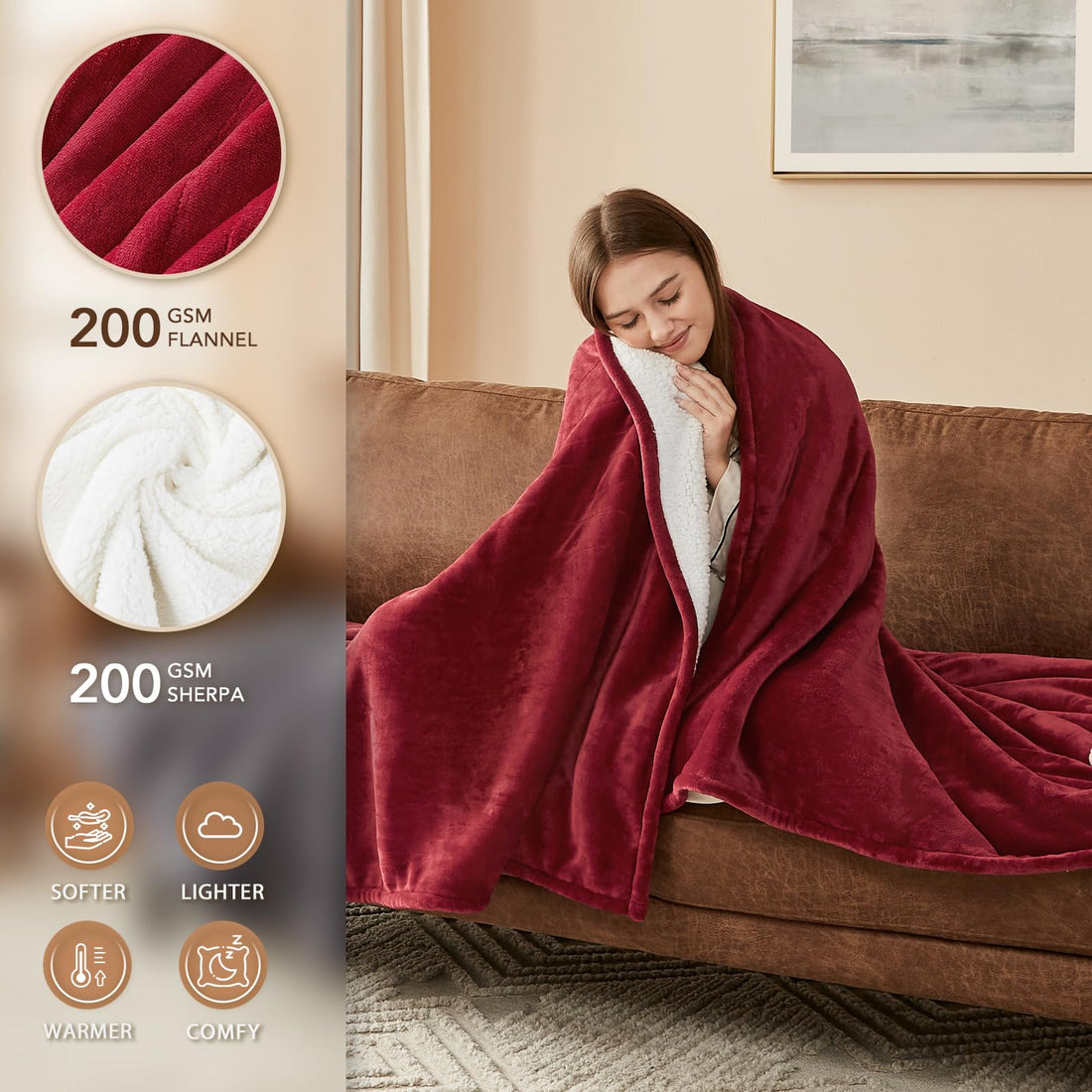 Homemate Heated Throw – 50"x60"