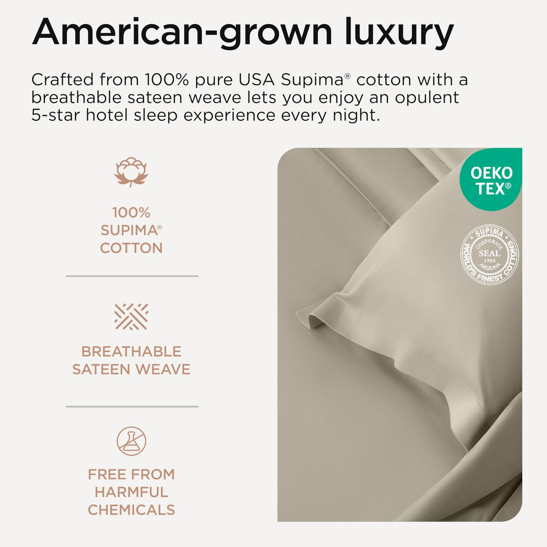 Threadmill Supima Cotton Sheet Set – Queen, White
