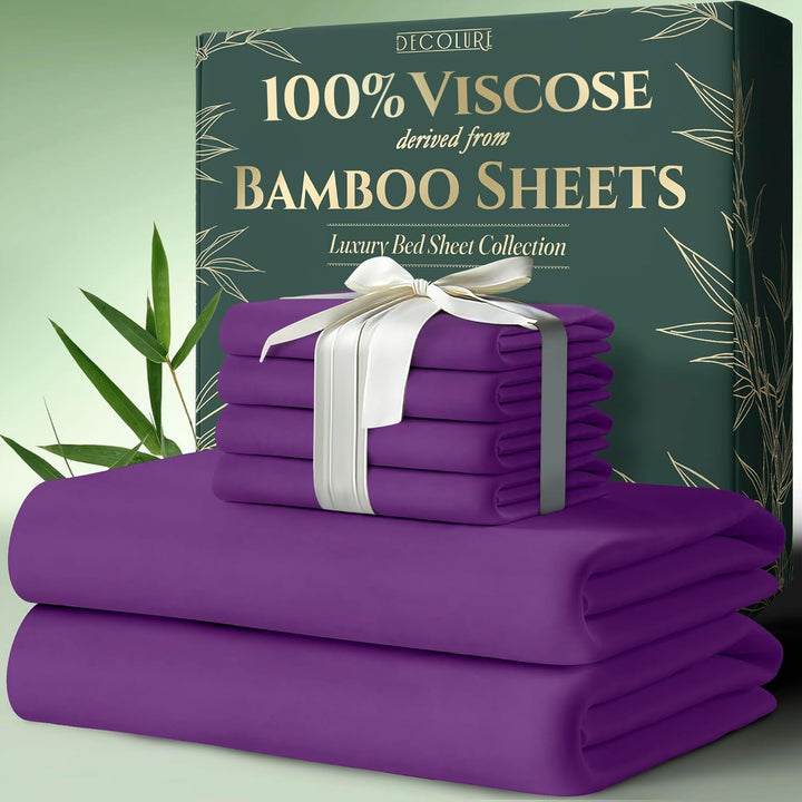 DECOLURE Bamboo Sheet Set – King, Cooling Taupe