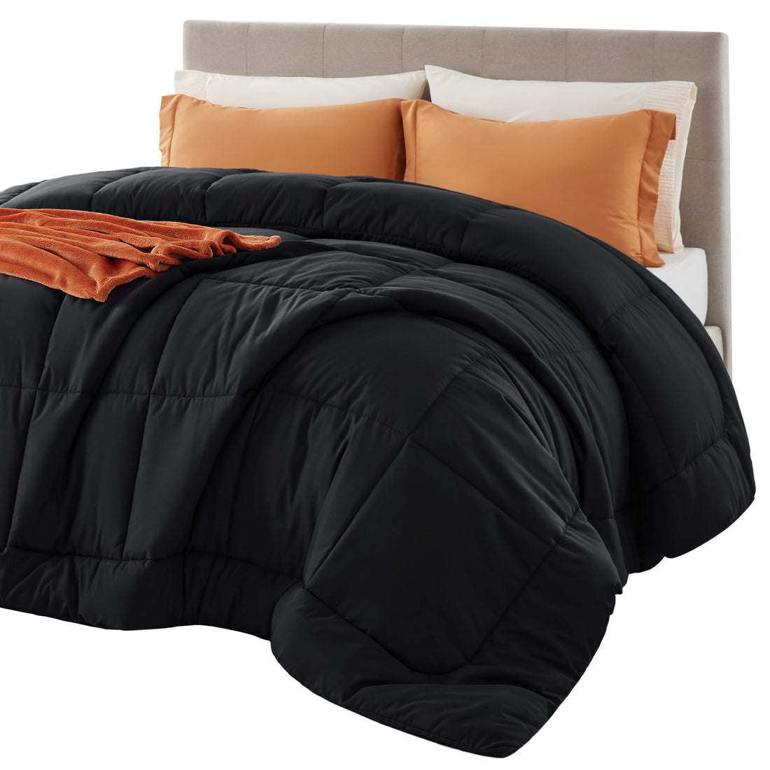 Bedsure Queen Comforter – White Down Alternative