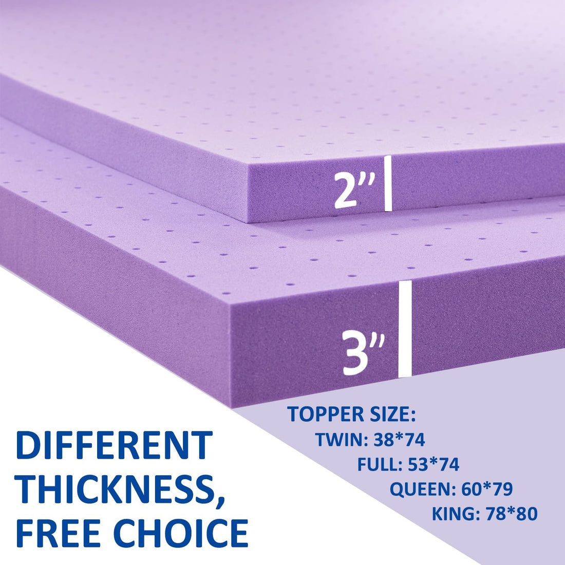 SINWEEK 2" Gel Memory Foam Topper – Twin