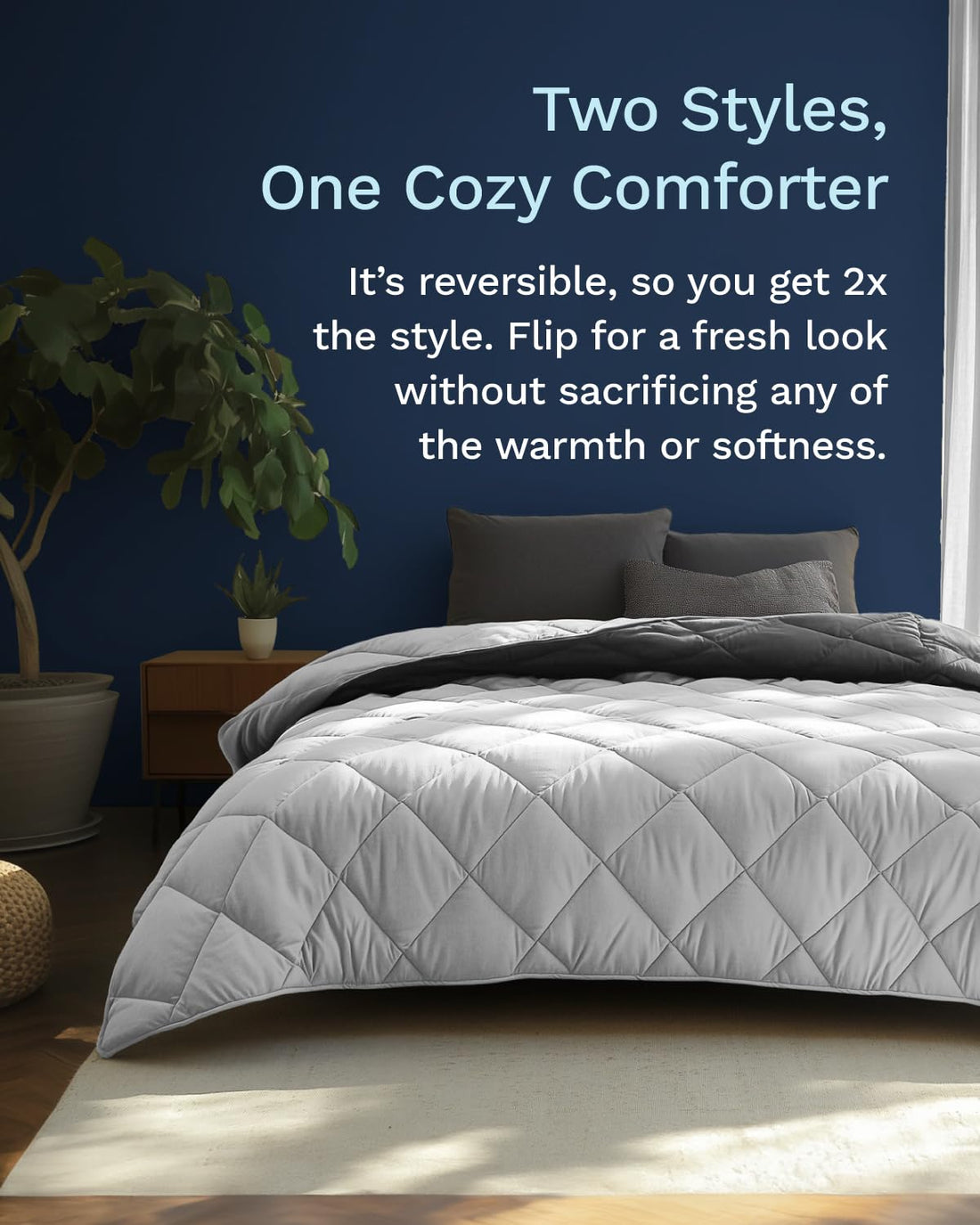 ViscoSoft Microfiber Comforter – Full Gray