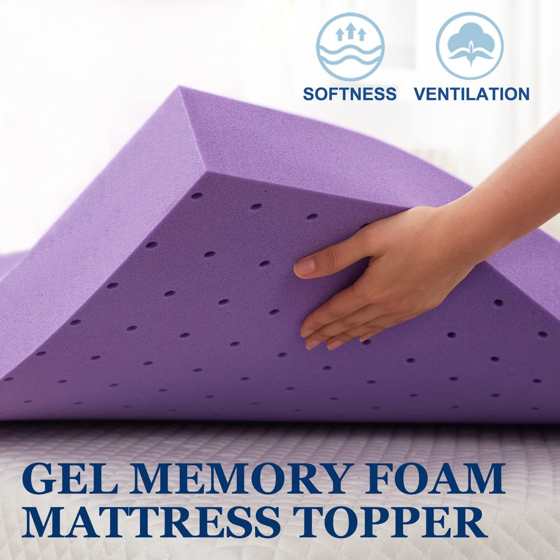 SINWEEK 2" Gel Memory Foam Topper – Twin