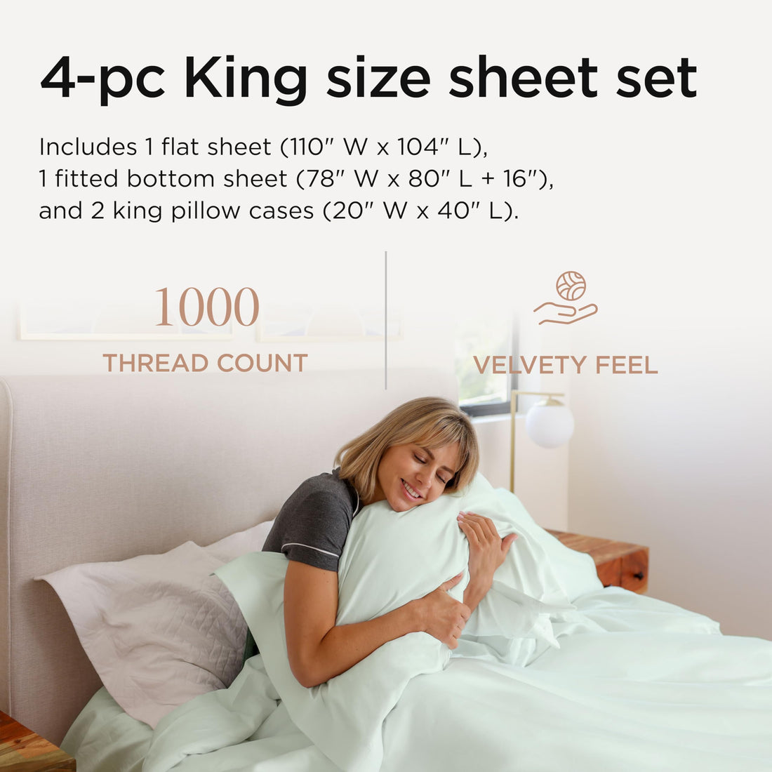 Threadmill Supima Cotton Sheet Set – King, White