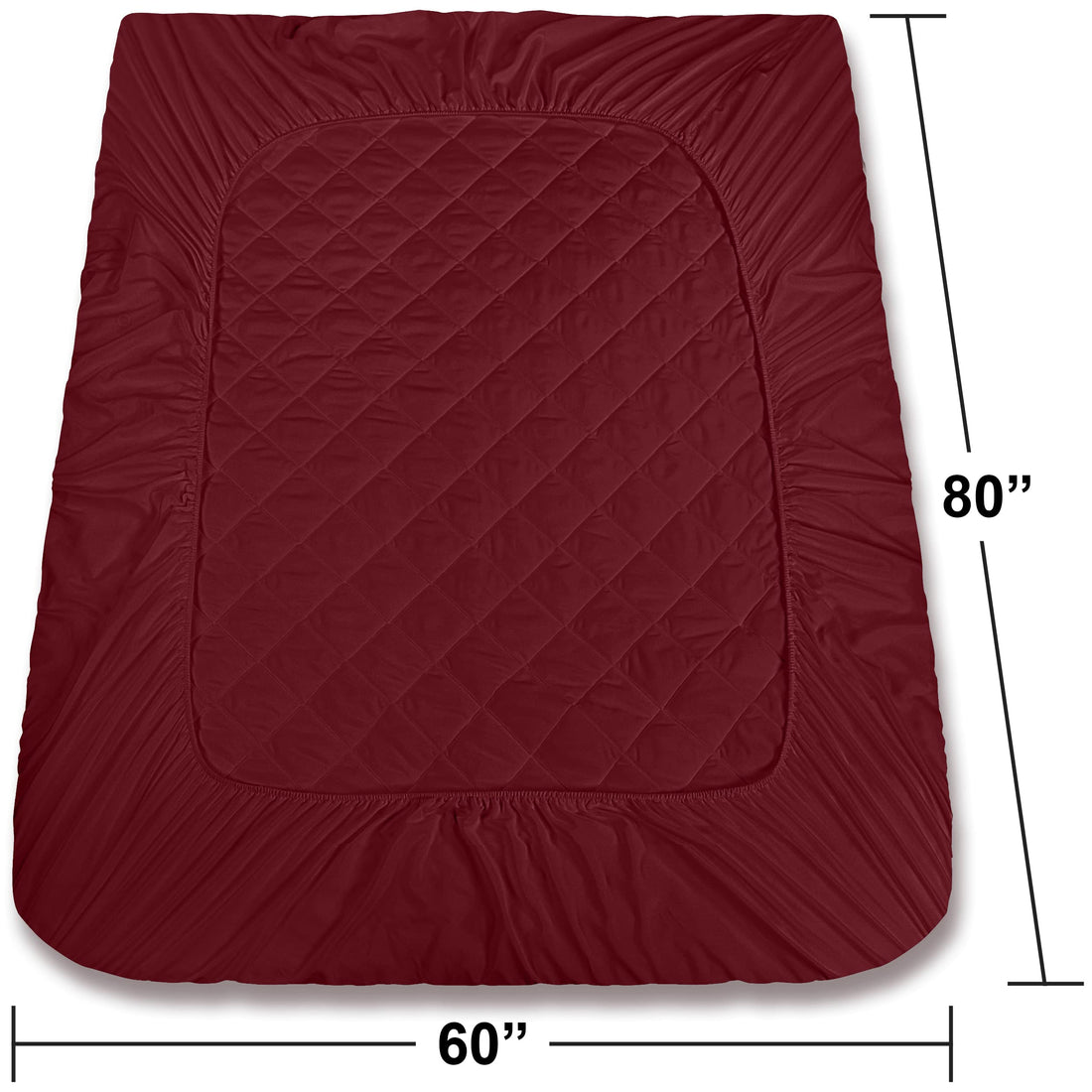 Utopia Quilted Mattress Pad – Queen, White