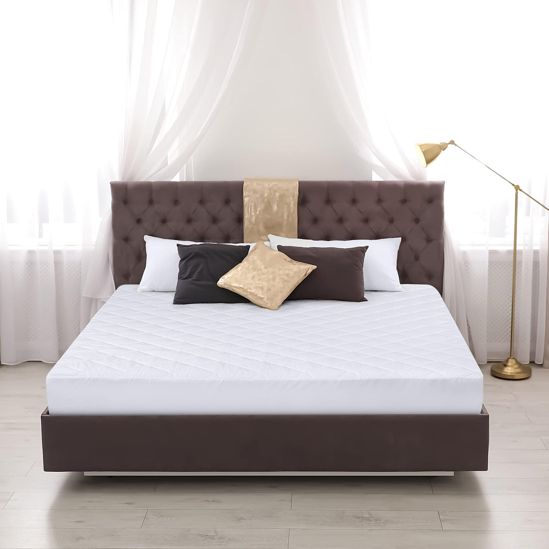 Utopia Quilted Mattress Pad – Queen, White