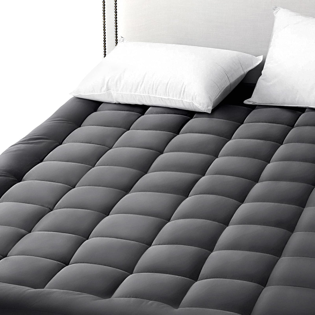 EASELAND Queen Mattress Pad – Pillow Top, White