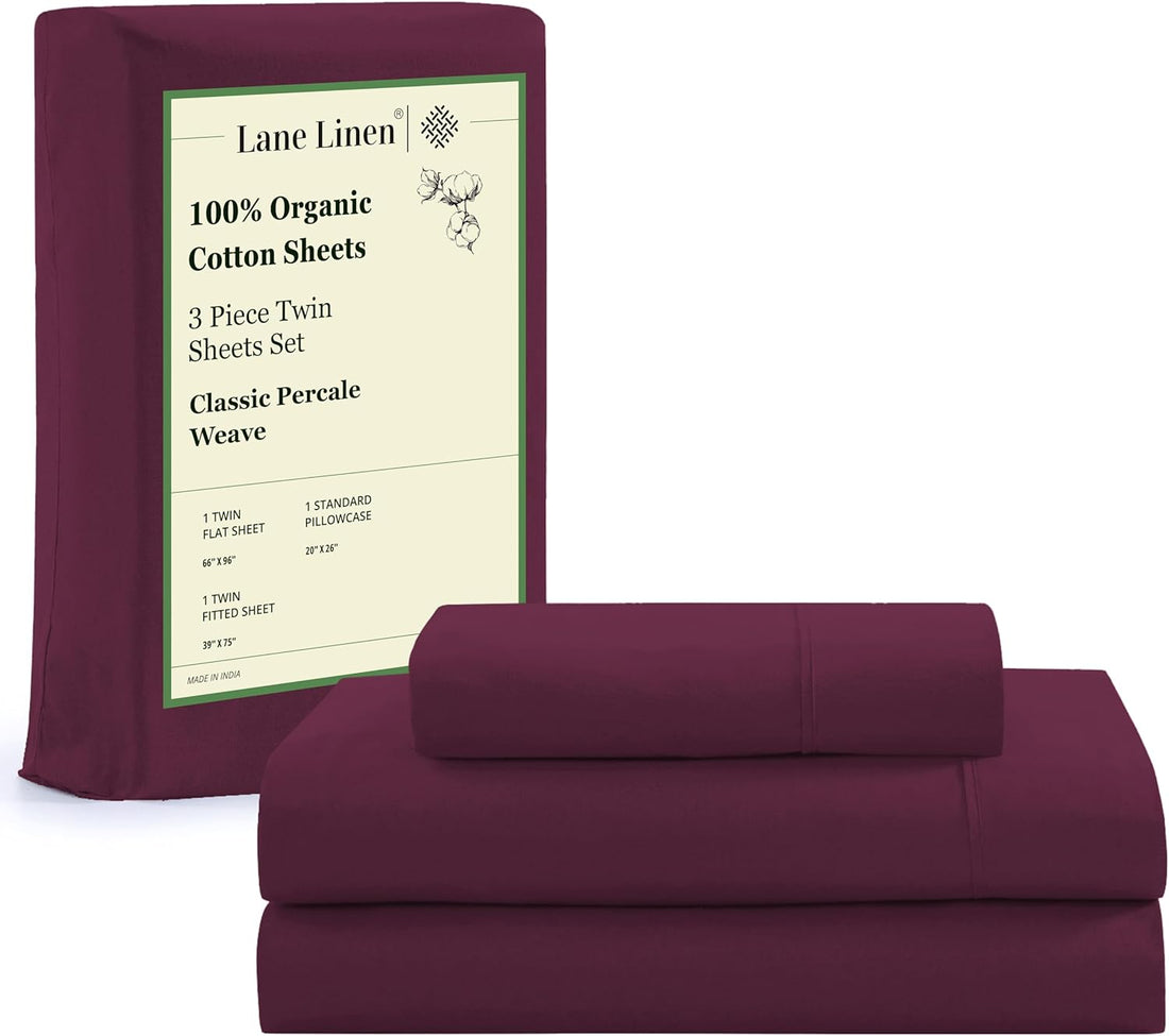 LANE LINEN Queen Organic Sheet Set – White