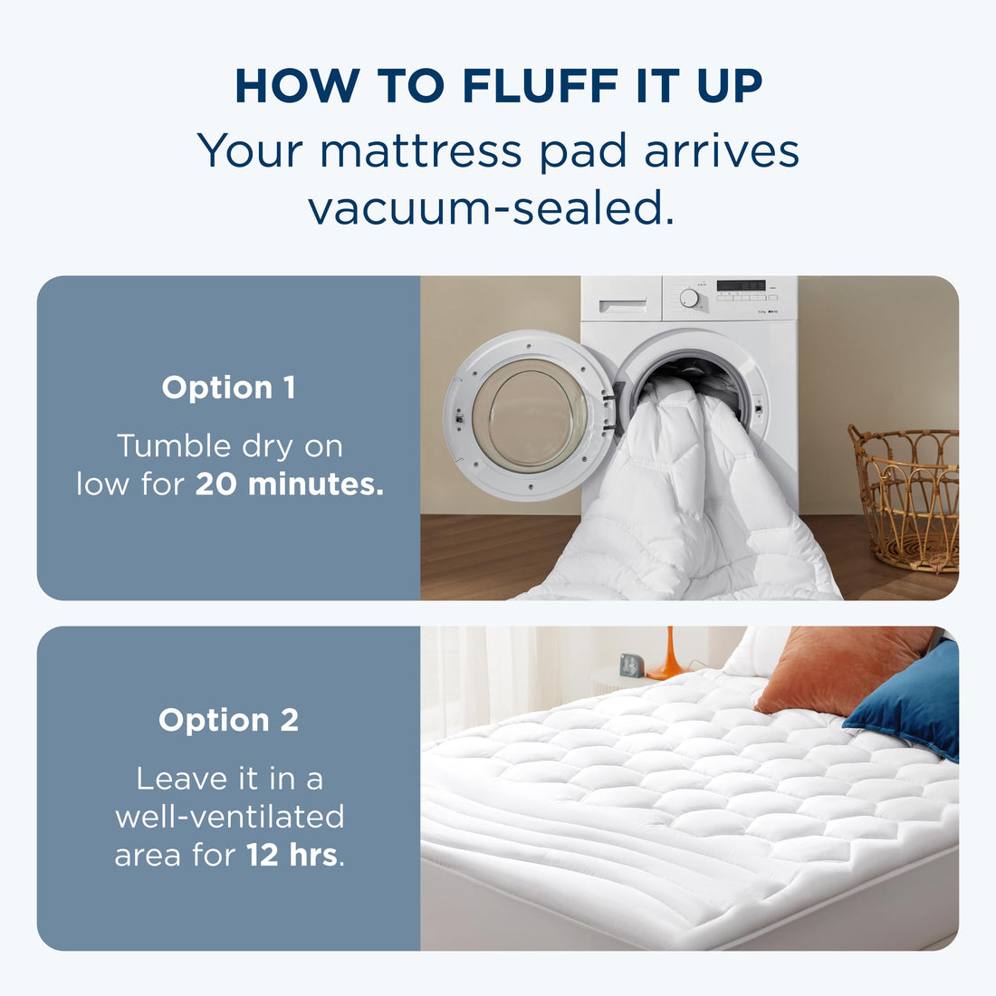Bedsure Twin XL Mattress Pad – White